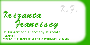 krizanta franciscy business card